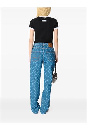 Jeans in denim di cotone blu denim MARINE SERRE | WPA128BCDEN0002BL05